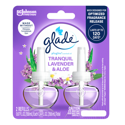 Glade Plug In Refill Tranquil Lavender & Aloe 2 ct