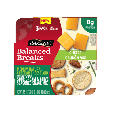 Sargento Balanced Breaks Cheddar Cheese With Sour Cream & Chive Seasoned Snack Mix 3 ct