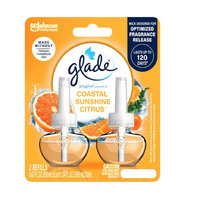Glade Plug In Refill Coastal Sunshine Citrus 2 ct