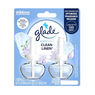 Glade Plug In Refill Clean Linen 2 ct