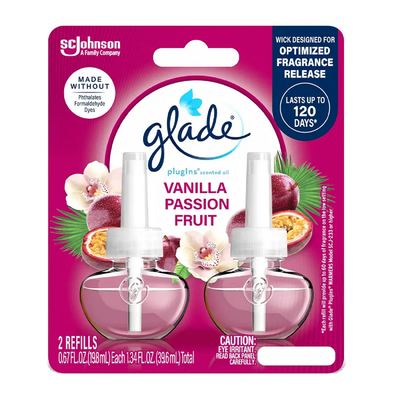 Glade Plug In Refill Vanilla Passion Fruit 2 ct