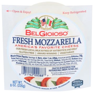 Belgioioso Fresh Mozzarella Cheese Ball Specialty Cheese For Snacking & Baking