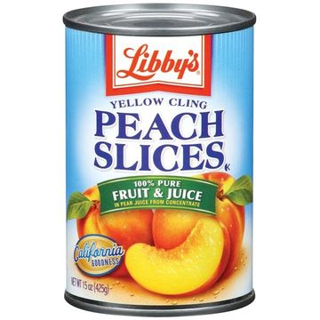 Libby's Yellow Cling In Pear Juice Peach Slices