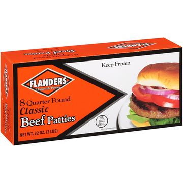 Flanders Quarter Pound Beef Patties 8ct