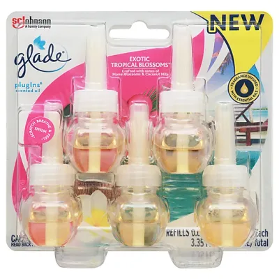 Glade PlugIns Scented Oil Refills, Exotic Tropical Blossoms - Thumbnail 5