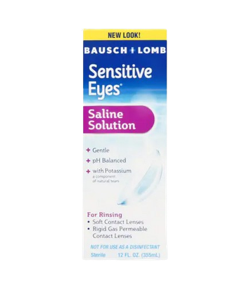 Baush Lomsensitive Eyes Plus Saline 12oz