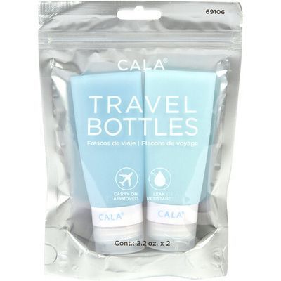 Cala Silicone Travel Bottle Blue 2pc