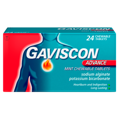 Gaviscon Advance Mint Chewable Tabs 24s