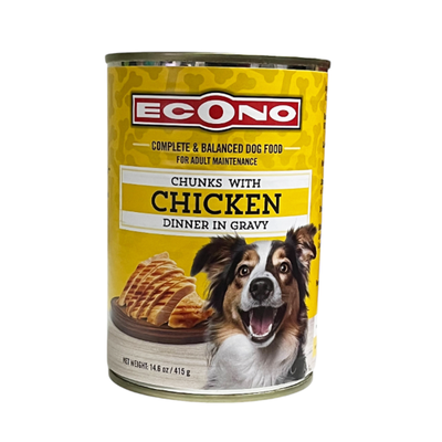Econo Chicken Chunks With Gravy Canned Dog Food