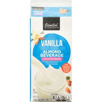 Essential Everyday Unsweetened Vanilla  Almond Milk 1.89 Lt