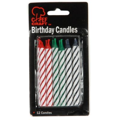 Chef Spiral Birthday Candles Large 12pcs