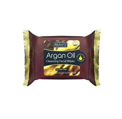 Beauty Formulas Argan Oil Cleansing Face Wipes 30s