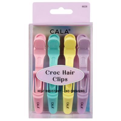 Cala Croc Hair Clip Pastel Tone 4pk