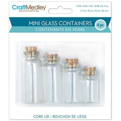 Mini Glass Containers 4pc