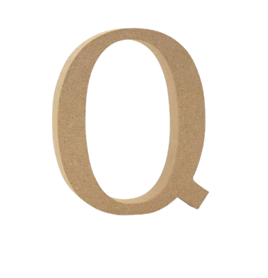 Wood Letters Q 5 1/8"