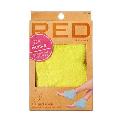 Red Pedicure Gel Socks Asst