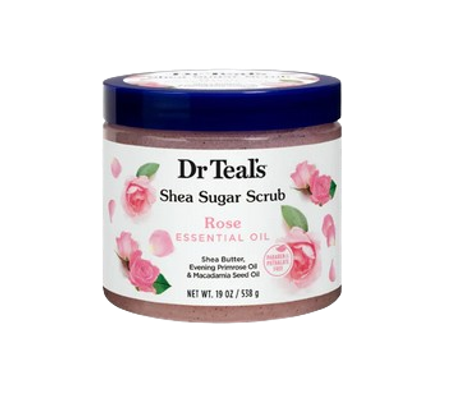 Dr Teals Shea Sugar Scrub Rose Essential