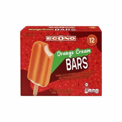 Econo Orange Cream Bars 12 Pk