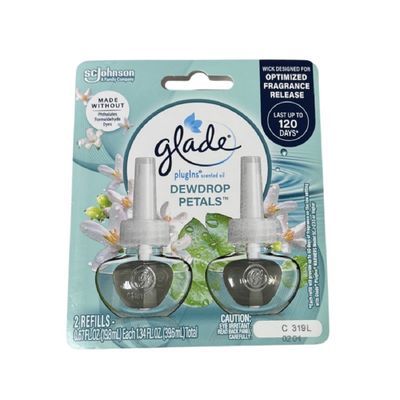 Glade Plug In Refill Dewdrop Petals 2 ct