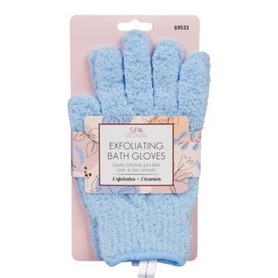 Cala Exfoliating Bath Gloves Baby Blue
