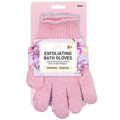 Spa Exfoliationg Bath Gloves 3pairs