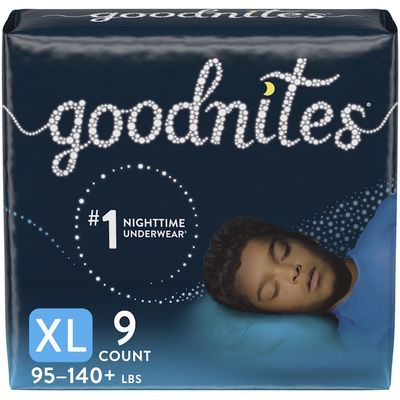 Goodnites Boys Nighttime Bedwetting Underwear, Size Extra Large, 9 Count