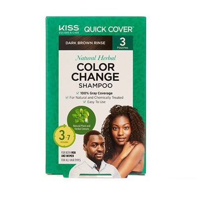 Kiss Color Change Shampoo Dark Brown Rinse