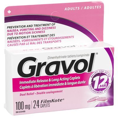 Gravol Caplets Dual Releif 24