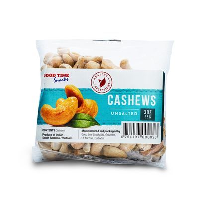 Goodtime Snack Cashew Nuts Unsalted 3oz
