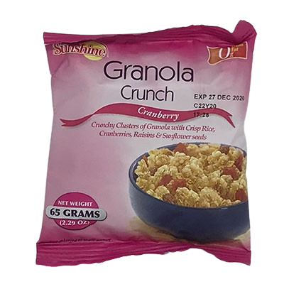 Sunshine Granola Cranberry 65g