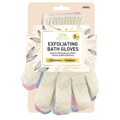 Spa Exfoliationg Bath Gloves 3pairs