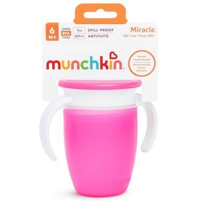 Miracle 360 Trainer Cup W/lid Pink 7oz