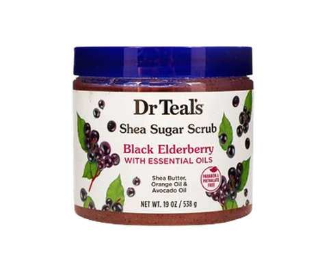 Dr Teals Shea Sugar Scrub Black Elderber