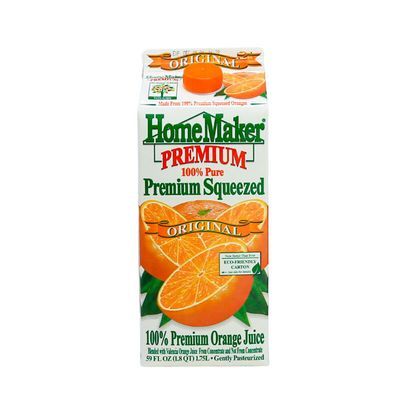 HomeMaker, Premium Squeezed, Original Orange Juice, 59 fl oz Box