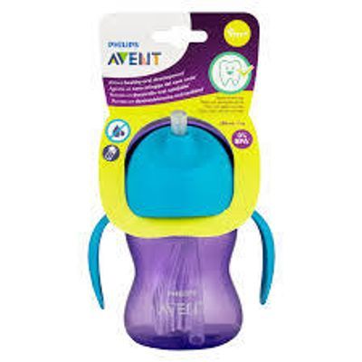 Avent Bendy Straw Cup W/handles Girls