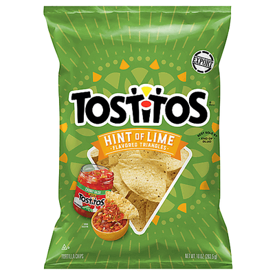 Tostitos Hint Of Lime Chips 10.oz