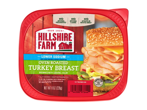 Hillshire Farm, Lower Sodium, Oven Roasted Turkey Breast, Sliced, 8 oz