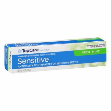 TopCare Toothpaste, Sensitive, Maximum Strength, Fresh Mint