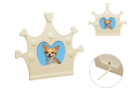Photo Frame W/dowel Stand Crown