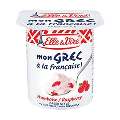 Elle & Vire Raspberry Greek Yogurt 125g