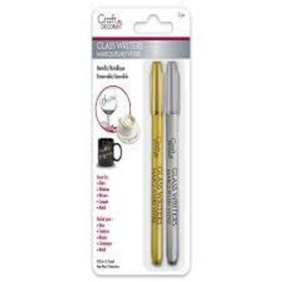Glass Writers Gold Silver 2pc