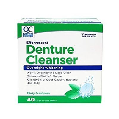 Qc Denture Cleanser Tablets Minty 40s