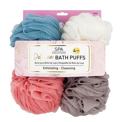 Spa Deluxe Bath Puffs Mixed 4pcs