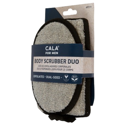 Cala For Men Body Scrubber Duo Taupe/blk