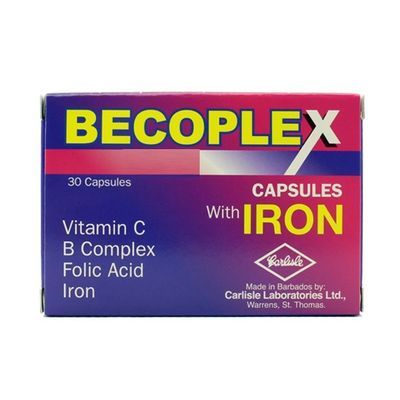Becoplex Capsules Wth Iron 30s