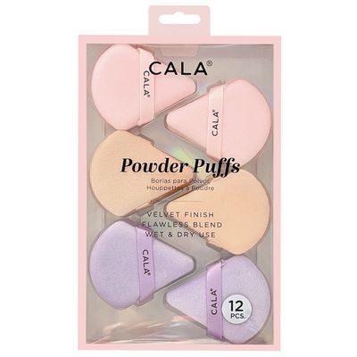 Cala Powder Puffs Nude/Pink/Lavender  12pcs