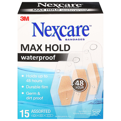 Nexcare Max Hold Wp Bandage Asst 15s