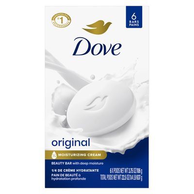 Dove Bar White Original Deep Moisture 6 Pk