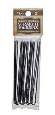 Hair Pins Black 3"