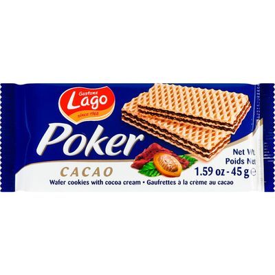 Lago Poker Cocoa Wafer 45g